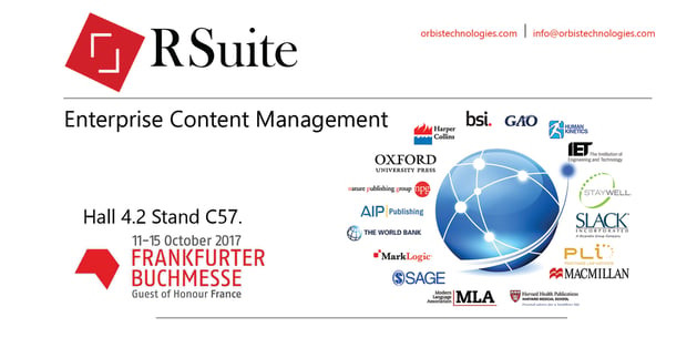 RSuite® Version 5.3 Debuting At 2017 Frankfurt Book Fair